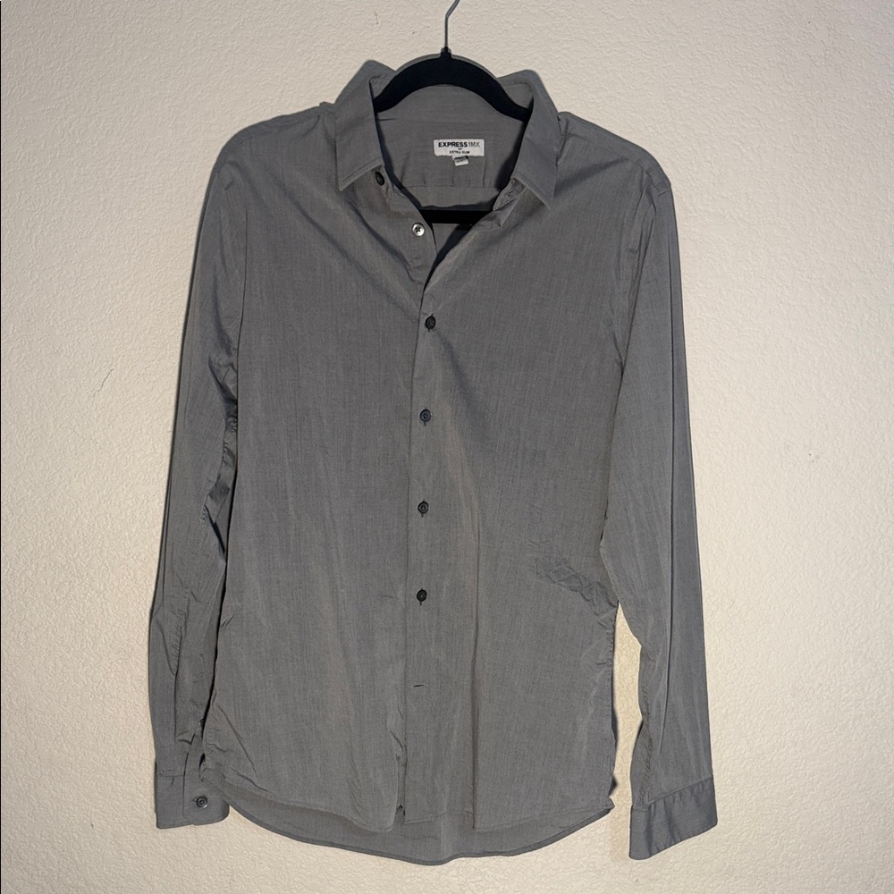 Express Men’s Lightweight Gray Dress Shirt